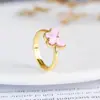 Nueva tendencia creativa versión coreana del anillo de mariposa de piedra sólida con apertura ajustable para mujer Joker fabricantes al por mayor