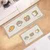 Tapetes de Chão Fofos de Desenho Animado em Lama Diatomácea para Cozinha de Casa, Resistentes a Manchas e Fáceis de Cuidar, Absorventes de Água, Secagem Rápida, Antiderrapantes