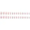 Comércio Exterior Mais Vendido Glitter Manicure Francesa Doce e Suave Estilo Pontas de Unha Usáveis Conjunto de 30 Peças Adesivos de Unha Prontos
