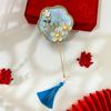 Casamento Estilo Antigo Chinês Leque Xiuhe Mini Leque Redondo para Recém-Casados Estilo Qipao Adereços de Foto Acessórios de Mão para Noiva