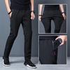 Pantalones casuales de verano de seda de hielo para hombre, pantalones de secado rápido para hombre, pantalones deportivos ajustados coreanos para jóvenes, pantalones deportivos para hombre, moda