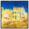 Mai Tong Lenço de Seda Van Gogh Pintura a Óleo Lenço de Seda Castelo Padrão Arquitetônico Senhoras Lenço de Seda Pequeno Quadrado Atacado