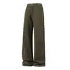 Pantalones Casuales Rectos Estilo Retro Americano Sidalite para Hombre Sueltos Pierna Ancha Largos Estilo Pareja Color Sólido Deportivos de Pierna Ancha