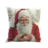 Funda de almohada navideña impresión de lino funda de almohada de coche de Navidad suministro de fábrica