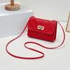 Bolsas femininas atacado transfronteiriço bolsa feminina mini fivela de cadeado bolsa quadrada pequena moda personalidade diamante em relevo bolsa para celular