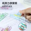 Pinzas de cristal acrílico de colores translúcidos grandes al por mayor para journaling, encuadernación de documentos de oficina y organización