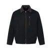 Chaqueta de Solapa de Gamuza de Alta Gama Estilo Retro Americano Old Money Oso Mágico, Abrigo Holgado Tipo Caja Ropa de Trabajo Detroit