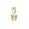 Colgante de Amor de Acero Inoxidable Clip para Ombligo Sin Perforación Clip para Oreja Clavo para Ombligo Zirconia Anillo para Ombligo Joyería para Perforación Femenina