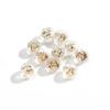 Tapones para oídos de silicona transparentes con forma de hamburguesa, topes traseros redondeados para aretes, aretes de botón, pendientes, accesorios para las orejas, bandas traseras electrochapadas para aretes
