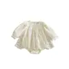 Ropa para Bebé Recién Nacido Pelele Otoño Estilo Coreano Encaje Vestido Princesa Monito Niña Mes Completo Vestido de Cumpleaños