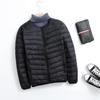 Chaqueta de Plumas Otoño e Invierno 2023 para Hombre Cuello Redondo Delgada Corta Nueva Talla Grande Estilo Coreano Ajustada Moderna Casual Cálida