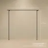 Estante de Ropa para Pared de Acero Inoxidable con Pintura Horneada Negro Mate para Tiendas de Ropa Infantil y Tiendas de Ropa para Hombres/Mujeres Estantería de Exhibición Lateral