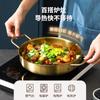 Olla para fideos instantáneos estilo coreano binaural ejército pequeña olla caliente red social olla para ramen fondo plano mariscos olla seca olla de sopa de acero inoxidable