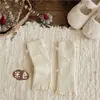 Wtk033 Calcetines Nuevos de Invierno para Niños Bebé Color Retro Multilazo Calcetines hasta la Pantorrilla Cubrepiernas Gruesos Cálidos