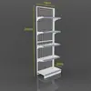 Estante de Exhibición para Supermercado para Snacks, Tienda de Conveniencia de Pared Simple/Doble Cara con Rejilla Hueca Trasera Estante de Almacenamiento Multicapa para Bebidas