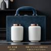 Cerámica Tarro de Té Jade Grasa de Cordero Pequeño Tarro de Almacenamiento de Té Blanco Tarro de Almacenamiento Tarro Sellado de Porcelana Blanca Tarro de Almacenamiento Caja de Regalo