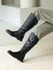 Otoño/Invierno Nuevo Tallas Grandes para Hombre 40-48 Botas Altas de Montar Botas de Cuero Botas Ecuestres