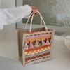 Bolso de mano de lino y algodón para mujer, estilo nacional, a la moda, con borlas, pequeño, venta al por mayor, 2022