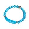 Joyería transfronteriza piedra natural ágata tarjeta de mano Corazón de Amor Pulsera de Amor para hombres y mujeres retro regalo de cumpleaños
