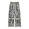 Calça de Trabalho Retro Americana de Rua para Homens, Calça Casual Reta de Perna Larga, Nova Moda Tendência Ins 2025 Calça Longa