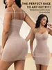 Vestido body moldeador de tirantes cruzados europeo y americano, vestido base adelgazante, moldeador de cintura, ajustado a las caderas, push-up, vestido para mujer talla grande