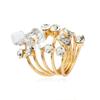 Anillo Decorativo de Piedra Preciosa de Cristal, Anillo de Primavera Grande Exagerado Estilo Europeo y Americano, Joyería Original, Venta al por Mayor por Pieza