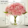 Flores artificiales en maceta, plantas de hortensia simuladas en maceta, decoraciones de alta gama para sala de estar y mesa de comedor, adornos de boda, rosas artificiales, directo del fabricante