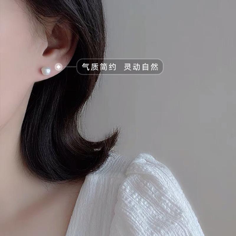 日常通勤异形巴洛克珍珠耳钉ins高级感小众气质s9