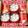 Lichis frescos premium enlatados, caja completa, fruta de temporada con pulpa carnosa, latas metálicas comerciales de 312 g, fruta fresca al por mayor