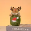Nuevos Suministros para Decoración Navideña Bolsa de Manzana de Lino Caricatura Hombre Mayor Tridimensional Muñeco de Nieve Bolsa de Regalo para Niños Bolsa de Dulces