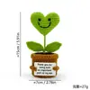 Maceta de Amor Tejida a Mano para el Día de San Valentín, Decoración para el Hogar, Flores Tejidas, Flores de Ganchillo de Hilo, Muñecos de Hilo