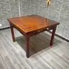 Mesa dos Oito Imortais em Madeira Maciça, Mesa Quadrada, Mesa Antiga Chinesa, Mesa Quadrada Antiga Rústica para Restaurante e Jantar com Cadeiras, Uso Comercial e Doméstico