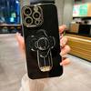 Adecuado para Funda de Teléfono Móvil Apple 17 Galvanizado Todo Incluido Iphone15Pro Soporte de Molino de Viento Grande Descompresión Anti-Caída Cubierta Protectora