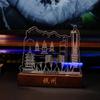 Presentes Culturais e Criativos, Luminária Noturna Ip de Madeira Maciça, Luminária de Mesa Personalizada, Lembranças Comemorativas de Eventos de Campus e Cidade, Enfeites de Madeira