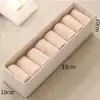 Caixa de Armazenamento de Roupas para Uso Doméstico, Caixa de Armazenamento de Tecido de Algodão e Linho para Roupas e Calças, Caixa Organizadora Dobrável em Camadas para Guarda-Roupa