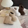Botas de Nieve para Niñas 2026 Invierno Nuevo Estilo Botas de Piel con Felpa para Niños Botas Cortas Cálidas Botas de Algodón para Niñas Pequeñas Bebé