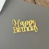 Decoração de Bolo de Aniversário Feliz em Acrílico Estilo Ins Transfronteiriço Decoração Lateral de Bolo Suprimentos para Festa Enfeites de Bolo
