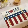 Nova Série de Feriado do Dia da Independência Americana, Jogos Americanos Anti-Queimadura, Jogos de Mesa de Linho com Isolamento Térmico, Jogos Americanos Estilo Ocidental, Porta-Copos Criativos Culturais