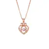 Collar inteligente con forma de corazón palpitante para mujer, cadena de clavícula ligera, joyería de lujo para celebridades de Internet, colgante de corazón en movimiento
