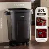 Cubo de Basura con Ruedas para Cocina, Cubo de Almacenamiento Engrosado de Gran Capacidad para el Hogar, Cesta Desmontable Multifuncional para Ropa Sucia para Sala de Estar, Baño