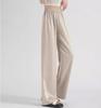 Pantalones de Pierna Ancha para Mujer de Satén de Acetato Seda Hielo 2026 Nuevo Verano Delgados de Cintura Alta Fluido Frescos Protección Solar Casuales