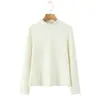 Runchi Tamanho Grande Decote Bonito Gola Meio Alta Forrado com Fleece Base Grossa Camada Superior 9406 Para Ir ao Trabalho Outono Inverno Manga Longa Top