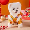 Nubes auspiciosas de otoño e invierno dragón dorado perro año nuevo abrigo acolchado de algodón de cuatro patas traje Tang gato cálido acolchado mascota año nuevo ropa para perro