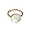 Anillo de Oro Perla Fritillaria Diseño para Mujer Nicho de Gama Alta Lujo Ligero Exquisito Moda Índice de Celebridad de Internet Anillo Apilable