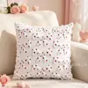 Artículos Spot Transfronterizos Lazo Día de San Valentín Funda de Cojín Forma de Corazón Cojín de Felpa Decoración de Festival Funda de Cojín para Sofá de Sala de Estar