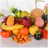 Fruta Simulada Modelo de Fruta Falsa Alta Imitação Maçã Uva Banana Adereços de Fotografia Enfeites Espuma Decorações de Limão