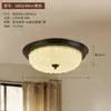 Luminária de teto vintage para quarto estilo italiano, Luminária redonda de tecido retro artística estilo sul-asiático para quarto principal, Luminária minimalista para escritório