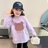 Camiseta Básica de Cuello Redondo para Niñas, Nueva Moda Otoño 2026, Top Infantil de Algodón Puro con Mangas Largas para Niños Mayores