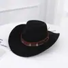 Sombrero Vaquero Occidental de Gamuza Estilo Étnico Retro Sombrero para el Sol de Camping al Aire Libre Vacaciones Sombrero de Caballero Fabricante en Stock