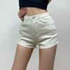 Shorts de Mezclilla de Cinco Piezas Estilo Coreano para Mujer, Cintura Alta, Adelgazantes, Nuevos de Verano, Ajustados, Levanta Glúteos, Celebridad de Internet, Elásticos, de Corte A